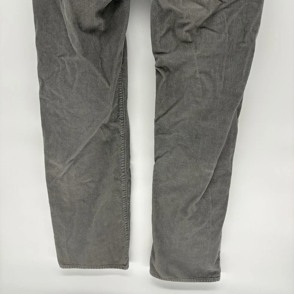 J.CREW Vintage Slim Straight Gray Corduroy Pants Distressed Grunge Men32X34